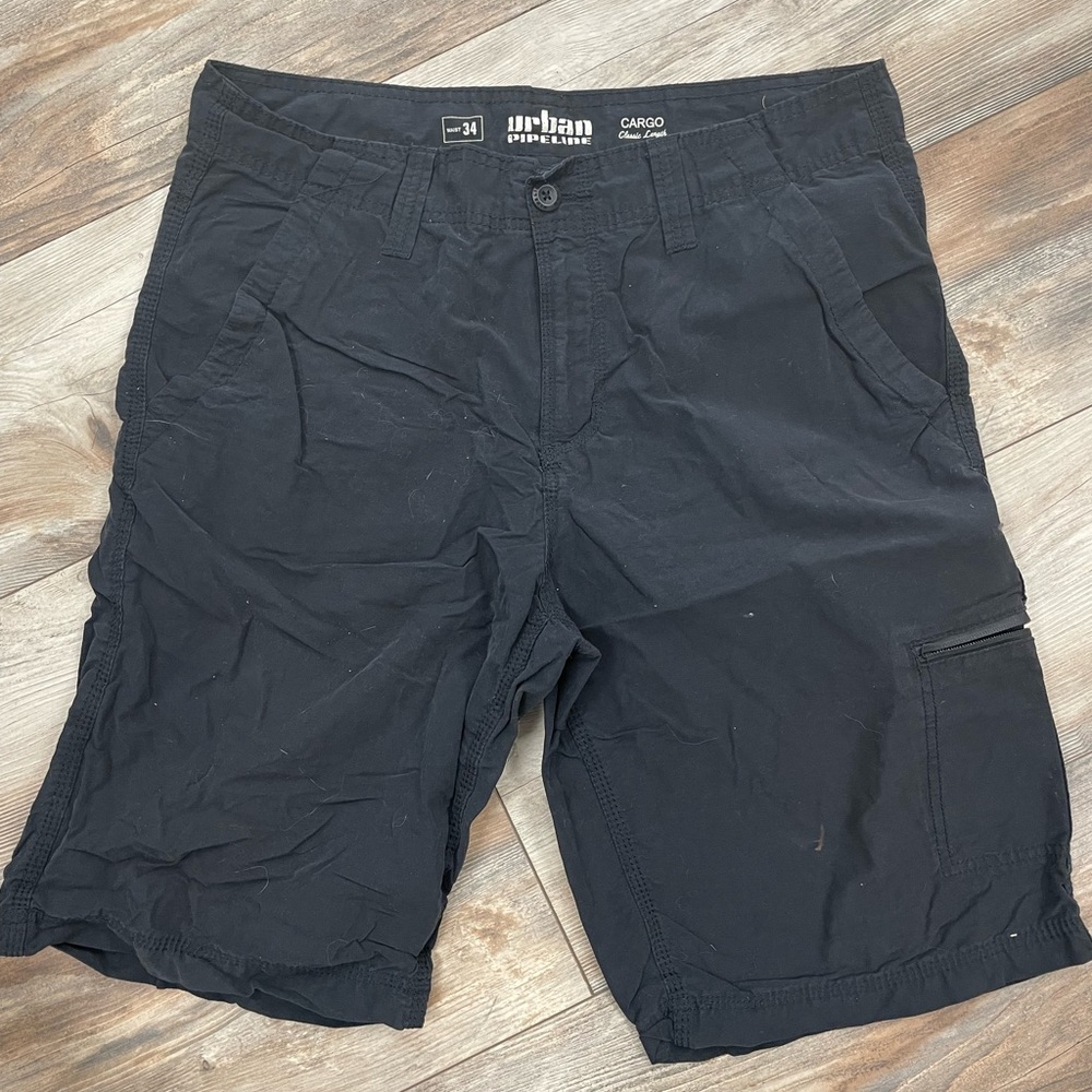 🤍 Urban Pipeline Black Cargo Shorts Mens